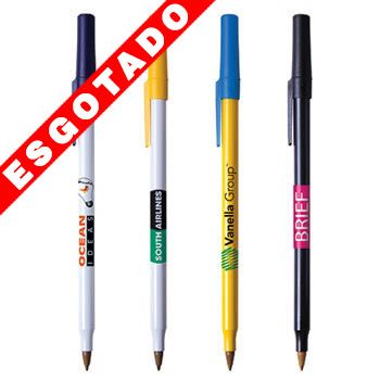 CANETA COM TAMPA PERSONALIZADA ROUND STIC